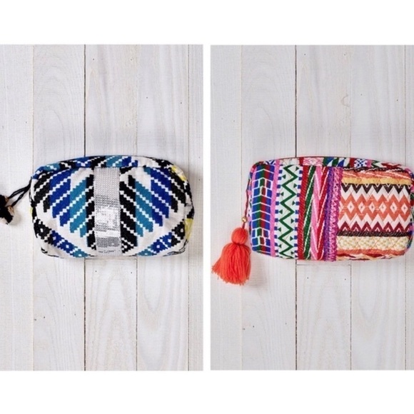 Multicolored Patterned Pouch - Picture 2 of 5